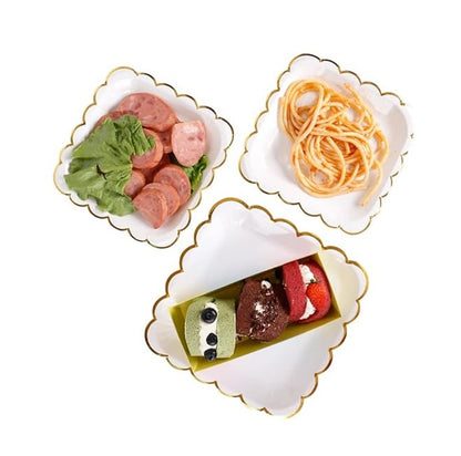 Bulk 8Pcs Disposable Square Paper Plates for Thanksgiving Wedding Birthday Parties Wholesale