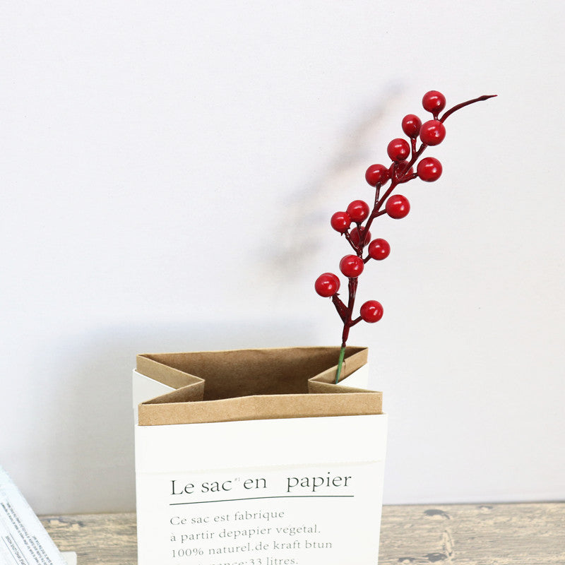 9.8 Inch Artificial Red Berry Stems 12 Pcs Christmas Picks Branches for Vase Holiday Decor
