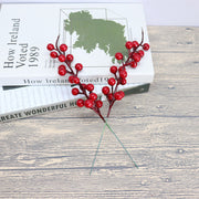 9.8 Inch Artificial Red Berry Stems 12 Pcs Christmas Picks Branches for Vase Holiday Decor