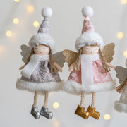 Angel Doll Pendant Ornaments 12 Pcs Bulk Christmas Tree Hanging Decorations for Wedding Birthday New Year Party Decor