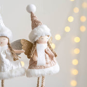 Angel Doll Pendant Ornaments 12 Pcs Bulk Christmas Tree Hanging Decorations for Wedding Birthday New Year Party Decor