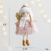 Angel Doll Pendant Ornaments 12 Pcs Bulk Christmas Tree Hanging Decorations for Wedding Birthday New Year Party Decor