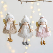 Angel Doll Pendant Ornaments 12 Pcs Bulk Christmas Tree Hanging Decorations for Wedding Birthday New Year Party Decor