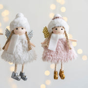 Angel Doll Pendant Ornaments 12 Pcs Bulk Christmas Tree Hanging Decorations for Wedding Birthday New Year Party Decor