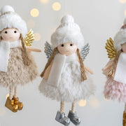 Angel Doll Pendant Ornaments 12 Pcs Bulk Christmas Tree Hanging Decorations for Wedding Birthday New Year Party Decor