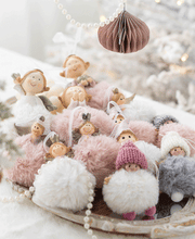 Angel Plush Ball Pendant Ornaments 10 Pcs Hanging Decorations for Christmas Wedding Party Decor