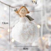 Angel Plush Ball Pendant Ornaments 10 Pcs Hanging Decorations for Christmas Wedding Party Decor