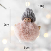 Angel Plush Ball Pendant Ornaments 10 Pcs Hanging Decorations for Christmas Wedding Party Decor