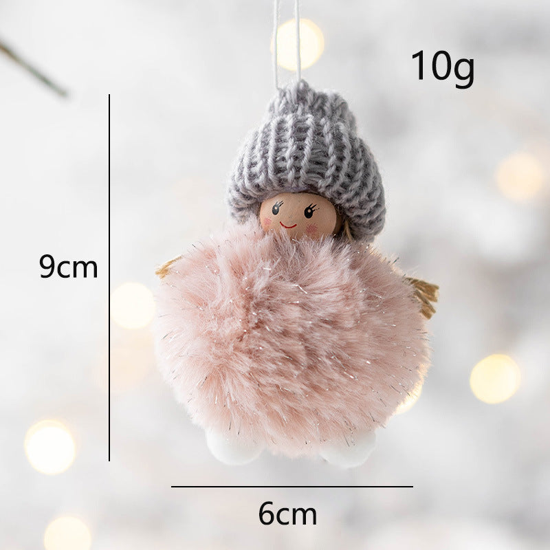 Angel Plush Ball Pendant Ornaments 10 Pcs Hanging Decorations for Christmas Wedding Party Decor