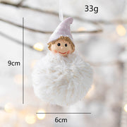 Angel Plush Ball Pendant Ornaments 10 Pcs Hanging Decorations for Christmas Wedding Party Decor