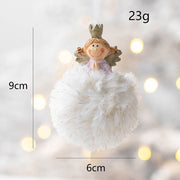 Angel Plush Ball Pendant Ornaments 10 Pcs Hanging Decorations for Christmas Wedding Party Decor