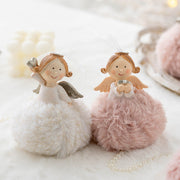 Angel Plush Ball Pendant Ornaments 10 Pcs Hanging Decorations for Christmas Wedding Party Decor