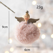 Angel Plush Ball Pendant Ornaments 10 Pcs Hanging Decorations for Christmas Wedding Party Decor