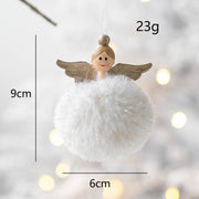 Angel Plush Ball Pendant Ornaments 10 Pcs Hanging Decorations for Christmas Wedding Party Decor
