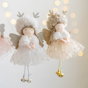 Antler Angel Doll Pendant Ornaments 12 Pcs Christmas Tree Hanging Decor Wedding Party Gifts
