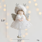Antler Angel Doll Pendant Ornaments 12 Pcs Christmas Tree Hanging Decor Wedding Party Gifts