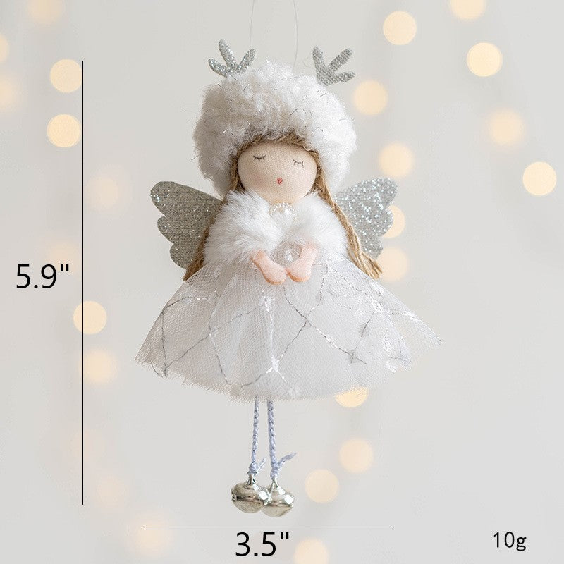 Antler Angel Doll Pendant Ornaments 12 Pcs Christmas Tree Hanging Decor Wedding Party Gifts