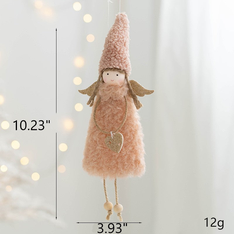Antler Angel Doll Pendant Ornaments 12 Pcs Christmas Tree Hanging Decor Wedding Party Gifts