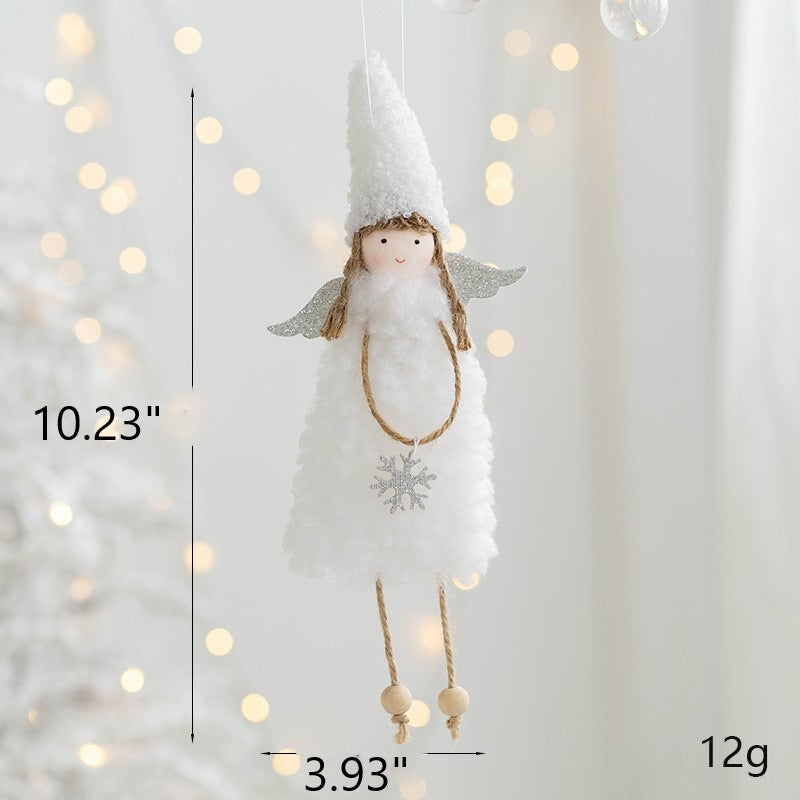 Antler Angel Doll Pendant Ornaments 12 Pcs Christmas Tree Hanging Decor Wedding Party Gifts
