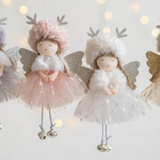 Antler Angel Doll Pendant Ornaments 12 Pcs Christmas Tree Hanging Decor Wedding Party Gifts