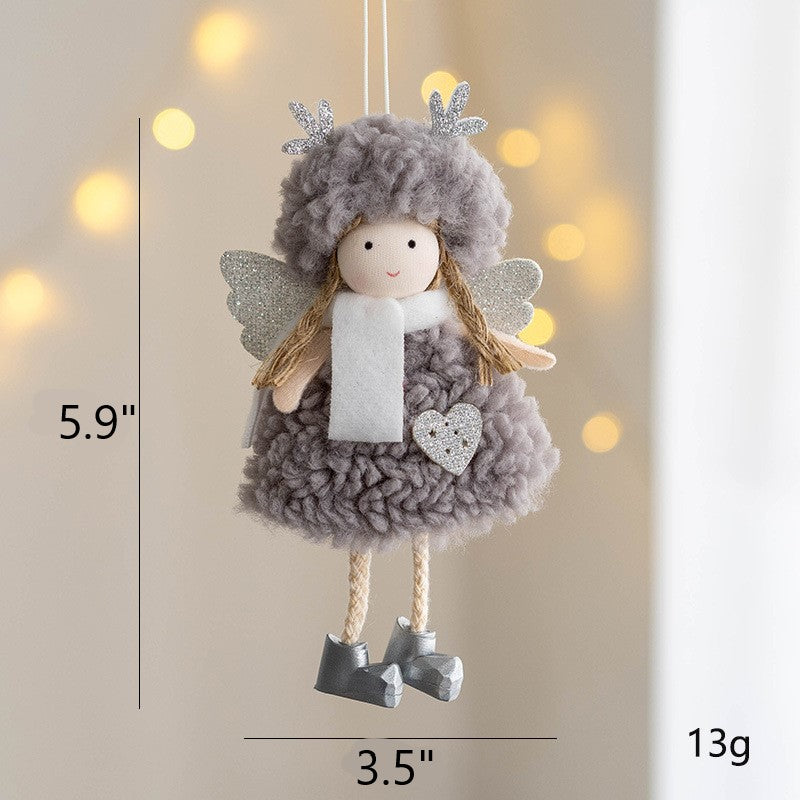 Antler Angel Doll Pendant Ornaments 12 Pcs Christmas Tree Hanging Decor Wedding Party Gifts
