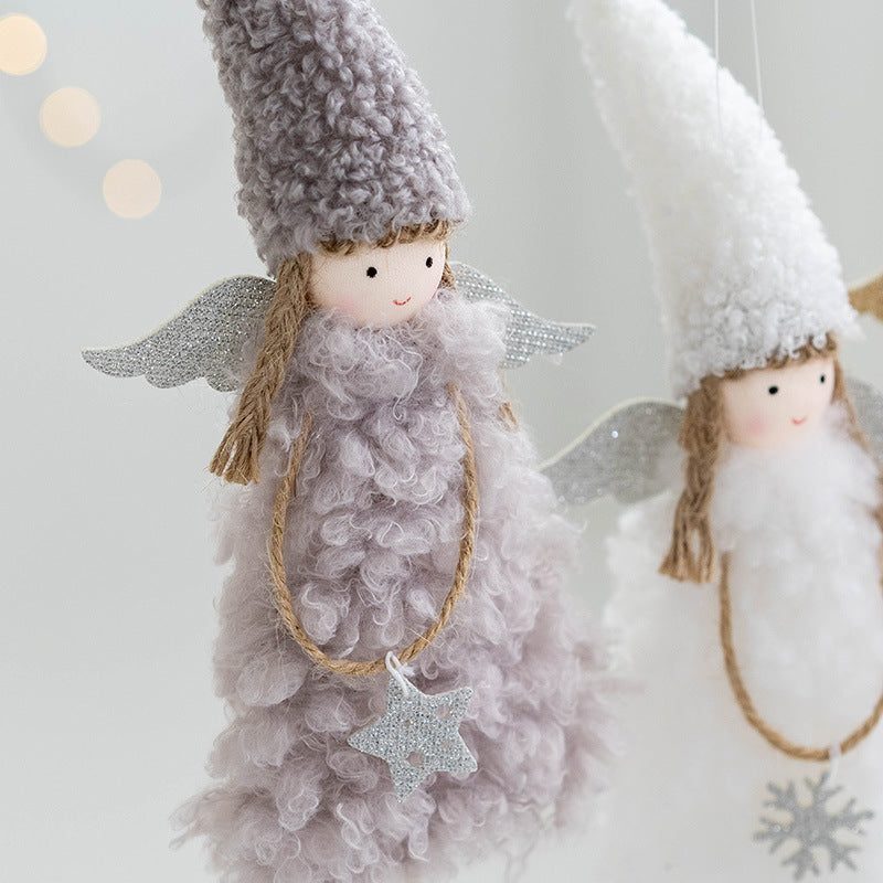 Antler Angel Doll Pendant Ornaments 12 Pcs Christmas Tree Hanging Decor Wedding Party Gifts