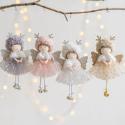 Antler Angel Doll Pendant Ornaments 12 Pcs Christmas Tree Hanging Decor Wedding Party Gifts