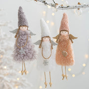 Antler Angel Doll Pendant Ornaments 12 Pcs Christmas Tree Hanging Decor Wedding Party Gifts
