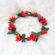 Artificial Berry Candle Holder Rings 5 Inch Mini Tabletop Wreath Centerpiece Bulk Wholesale