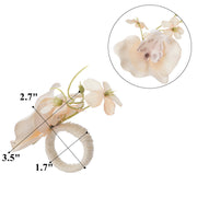 Artificial Orchid Silk Flowers Napkin Rings Bulk Quantity Decorative Table Accessories