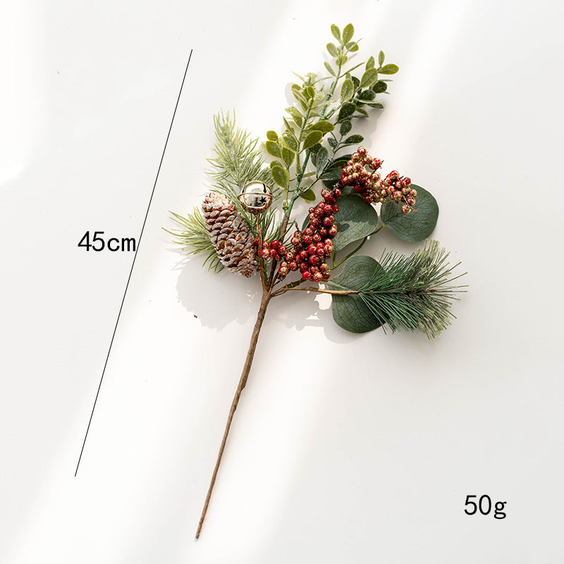 Artificial Christmas Picks 24 Pcs Red Berry Pinecones 8 Inch Bulk Holiday Floral Arrangement Garland