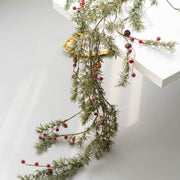 Artificial Christmas Picks 24 Pcs Red Berry Pinecones 8 Inch Bulk Holiday Floral Arrangement Garland
