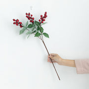 Artificial Christmas Red Berry Picks 12 Inch Holly Berry Stems 10 Pcs Bulk Pack