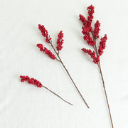 Artificial Christmas Red Berry Picks 12 Inch Holly Berry Stems 10 Pcs Bulk Pack