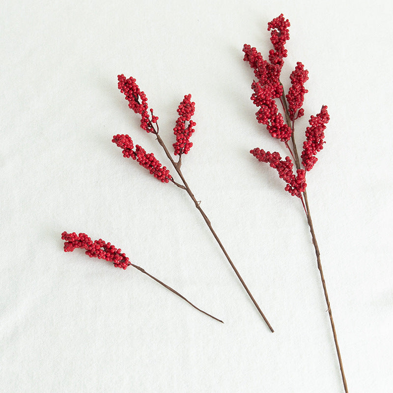 Artificial Christmas Red Berry Picks 12 Inch Holly Berry Stems 10 Pcs Bulk Pack