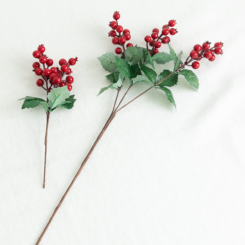 Artificial Christmas Red Berry Picks 12 Inch Holly Berry Stems 10 Pcs Bulk Pack