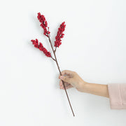 Artificial Christmas Red Berry Picks 12 Inch Holly Berry Stems 10 Pcs Bulk Pack