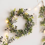 Artificial Eucalyptus Berry Picks 12 Inch 10 Pcs Green Christmas Floral Arrangement Wreath Swags
