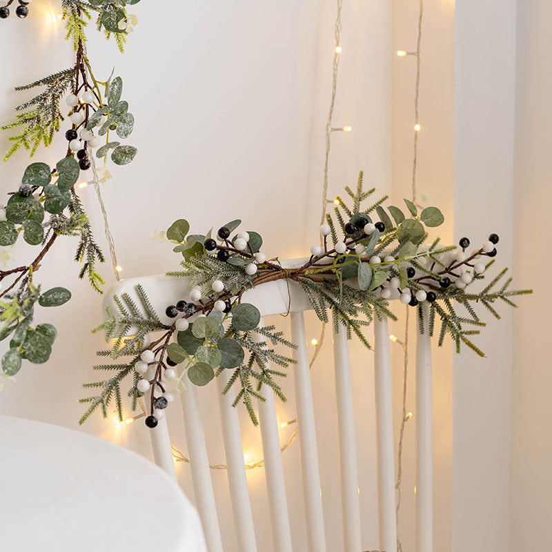Artificial Eucalyptus Berry Picks 12 Inch 10 Pcs Green Christmas Floral Arrangement Wreath Swags