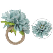 Artificial Floral Dahlia Napkin Rings 12 Pcs Handmade Bulk Wholesale