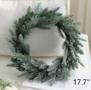 Artificial Pine Cone Berry Christmas Wreath Ornaments, Bulk Set for Front Door Holiday Decoration
