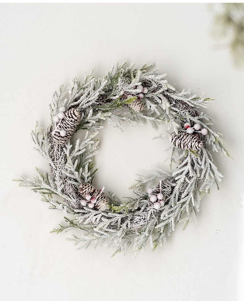 Artificial Pine Cone Berry Christmas Wreath Ornaments, Bulk Set for Front Door Holiday Decoration