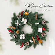 Artificial Pine Cone Berry Christmas Wreath Ornaments, Bulk Set for Front Door Holiday Decoration