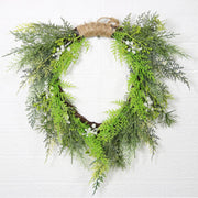 Artificial Pine Needle Greenery Wreaths 12 Inch Green Christmas Wreaths for Front Door Wall Hanging Home Decor Bulk Pack