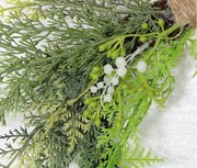 Artificial Pine Needle Greenery Wreaths 12 Inch Green Christmas Wreaths for Front Door Wall Hanging Home Decor Bulk Pack
