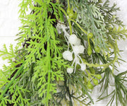 Artificial Pine Needle Greenery Wreaths 12 Inch Green Christmas Wreaths for Front Door Wall Hanging Home Decor Bulk Pack