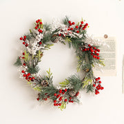 Artificial Pinecone Holly Berry Christmas Picks 12 Inch 10 Pcs Bulk Floral Arrangement Swags