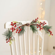 Artificial Pinecone Holly Berry Christmas Picks 12 Inch 10 Pcs Bulk Floral Arrangement Swags
