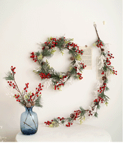 Artificial Pinecone Holly Berry Christmas Picks 12 Inch 10 Pcs Bulk Floral Arrangement Swags