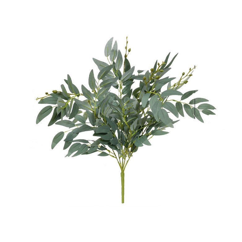 Artificial Willow Leaves Branches Bulk Pack, 12 Inch, Green Silk Foliage, 10 Pcs